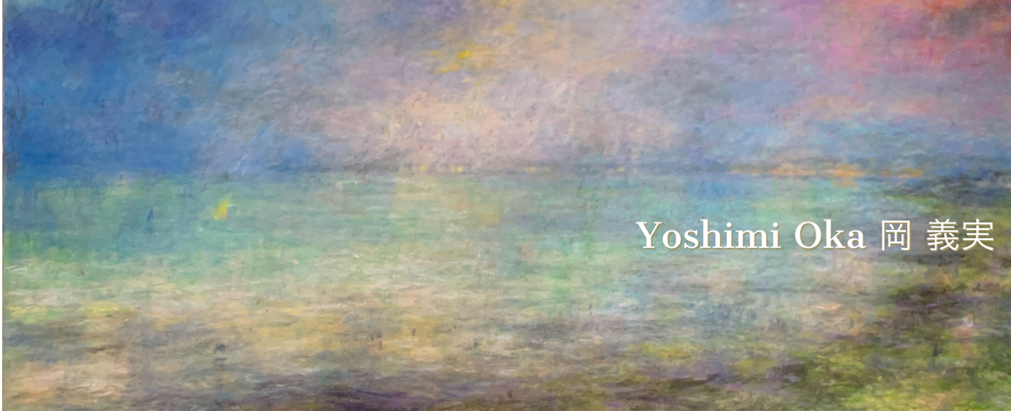 岡義実、【ノルマンディの海辺】、希少な額装用画集より